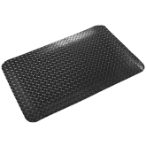 Crown Workers-Delight Deck Plate Dry Area Anti-Fatigue Mat - 2' x 3', Black